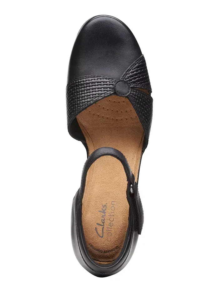 Сандалии женские Clarks Emily Rae, кожаные — изображение 10 из 14, черный