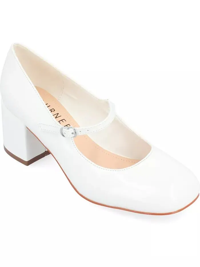 Женские туфли Okenna Mary Jane на блочном каблуке Journee Collection — изображение 1 из 6, белый