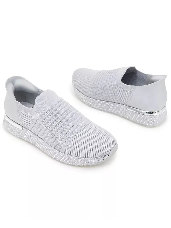 Женские кроссовки Cameron EZ On Knit Almond Toe Kenneth Cole Reaction — изображение 7 из 8, серый