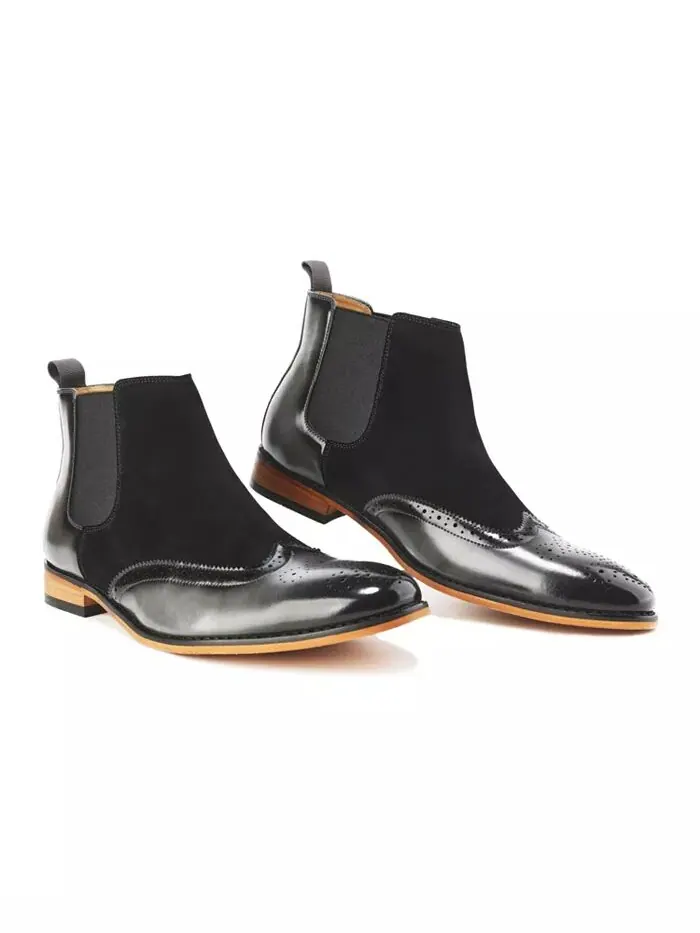 Мужские двухцветные ботинки Chelsea Wingtip Brogue Gino Vitale