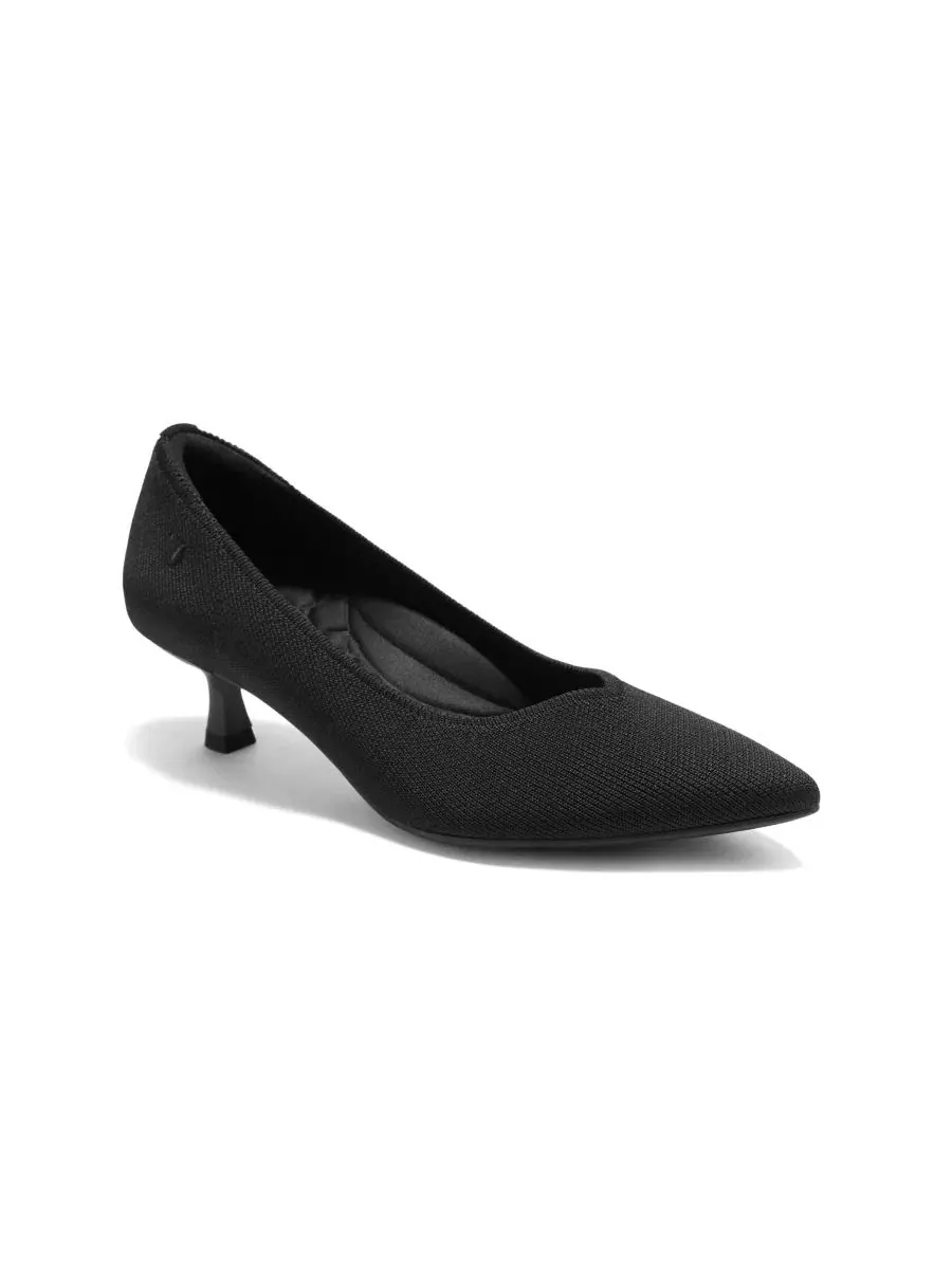 Туфли-лодочки Scarlett Pointed-Toe Kitten Heels VIVAIA — черный