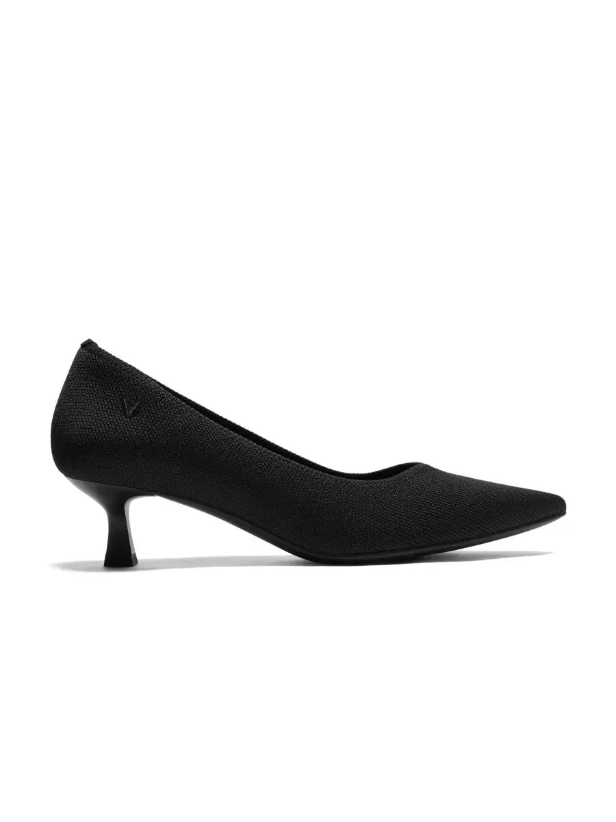 Туфли-лодочки Scarlett Pointed-Toe Kitten Heels VIVAIA — изображение 2 из 5, черный