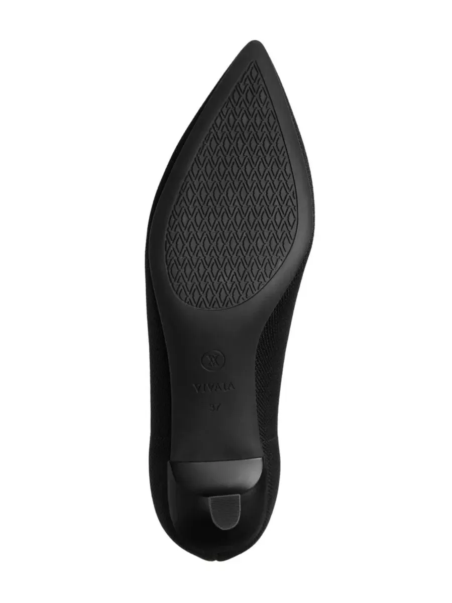 Туфли-лодочки Scarlett Pointed-Toe Kitten Heels VIVAIA — изображение 5 из 5, черный
