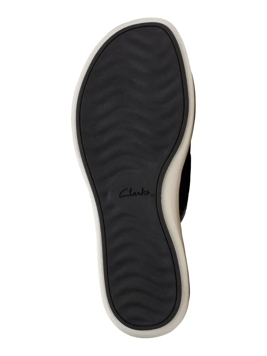 Босоножки-сандалии на танкетке Drift Buckle Slip-On Slide Wedge Clarks — изображение 5 из 5, черный