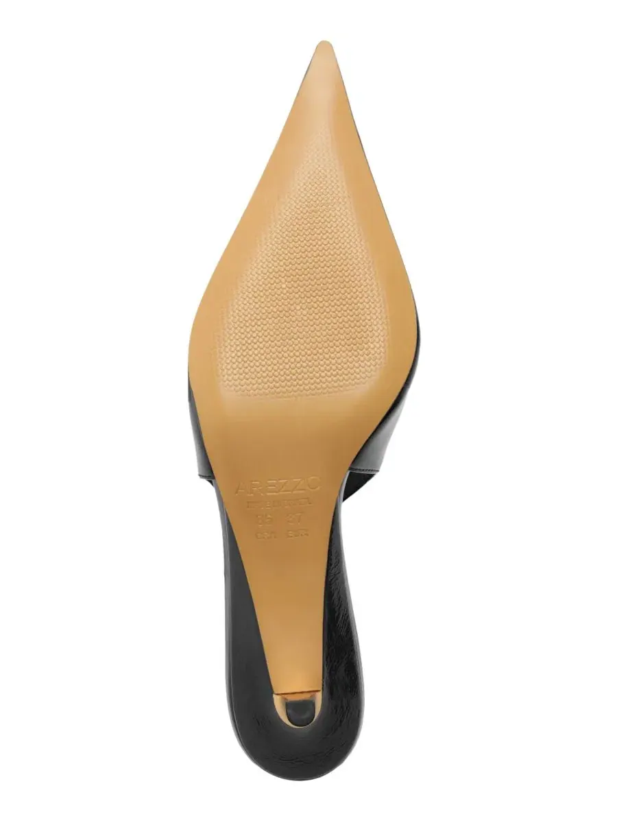 Туфли-лодочки с острым мысом и ремешком, модель Rosie Mid Stiletto Arezzo — изображение 5 из 5, черный