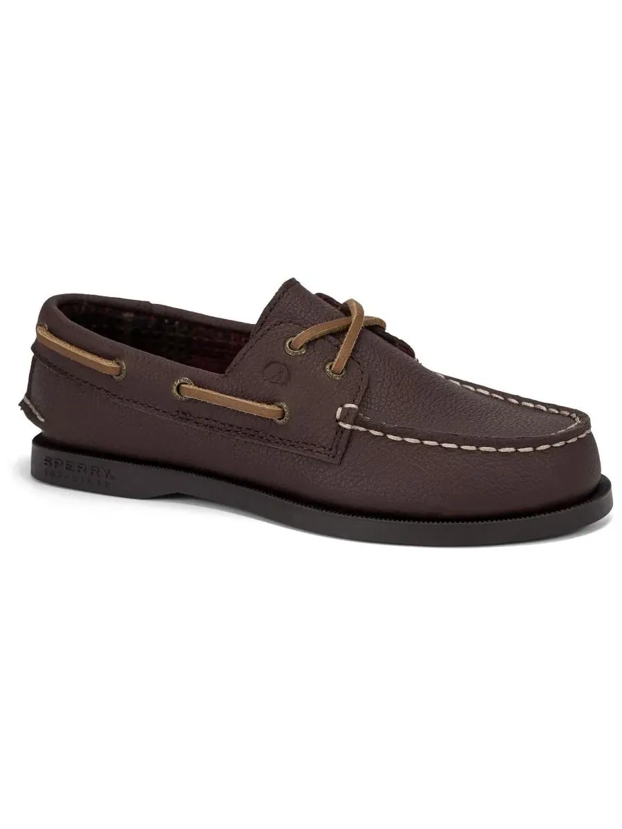 Туфли лоферы из нубука с шнуровкой, модель Authentic Original Leather Boat Shoe Sperry — изображение 1 из 4, капучино
