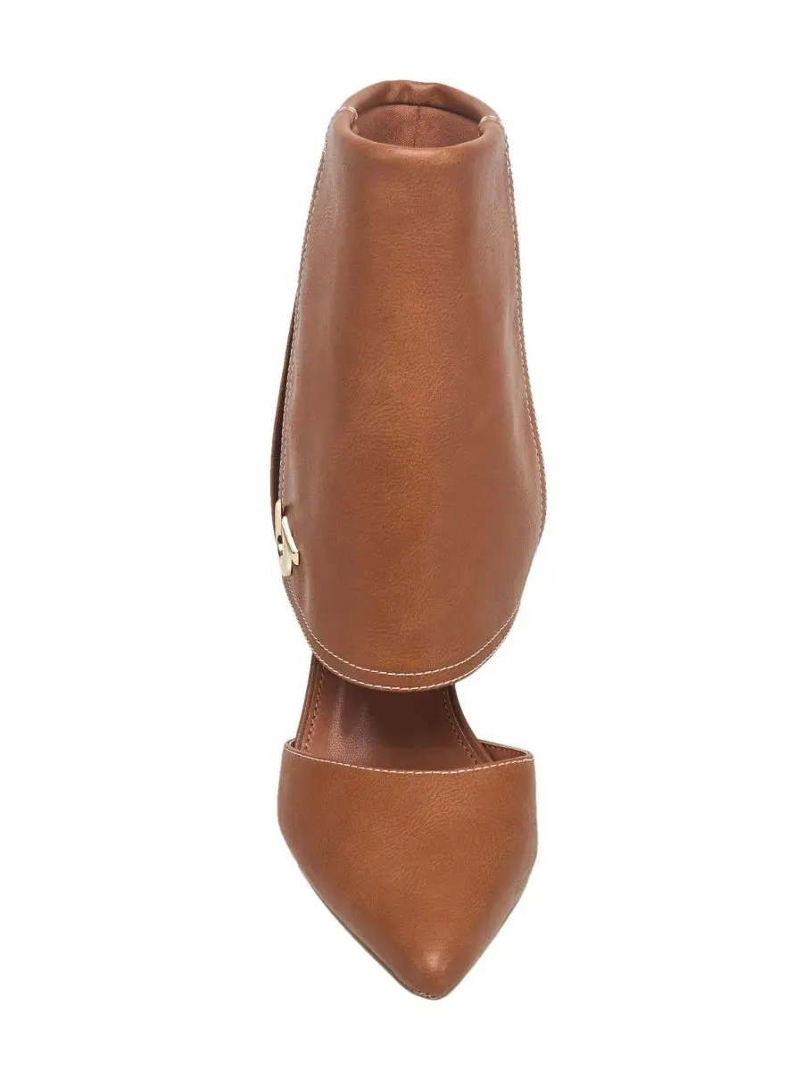 Туфли-лодочки Foldover Cuff Heel с острым носком, на каблуке 8 см True Religion — изображение 6 из 6, коричневый
