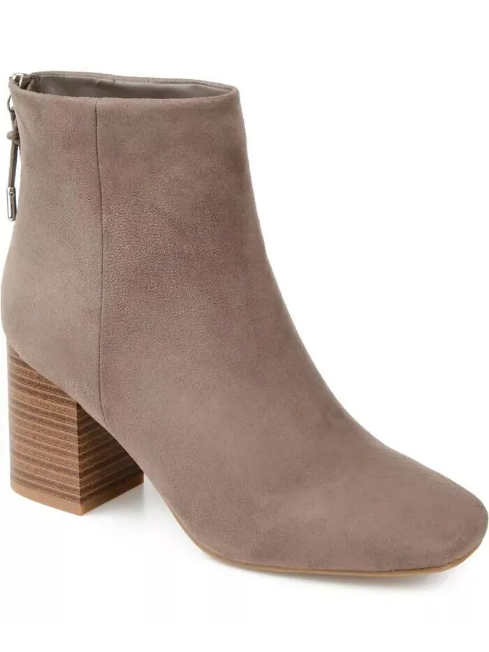 Женские ботильоны Audrina Stacked Heel Dress Booties Journee Collection — изображение 1 из 9, тауп