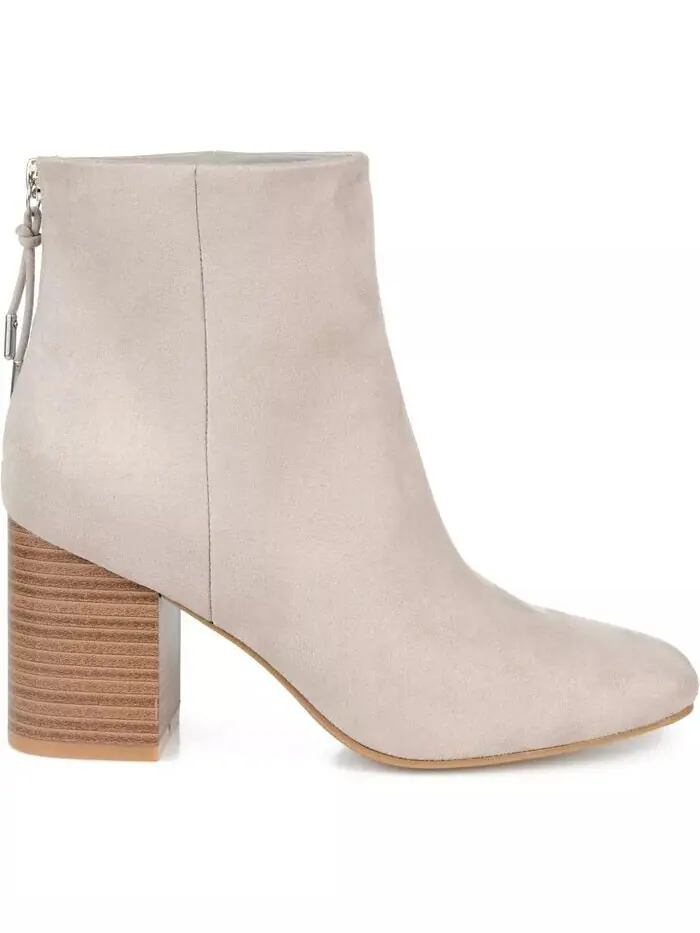 Женские ботильоны Audrina Stacked Heel Dress Booties Journee Collection — изображение 6 из 9, оливковый