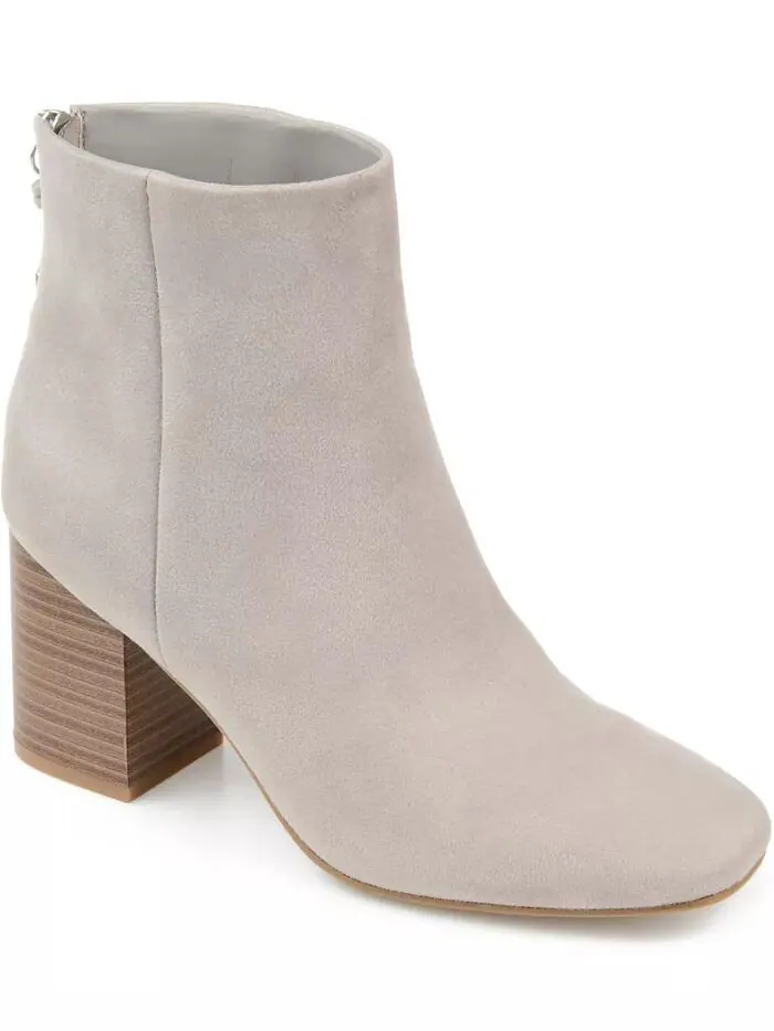 Женские ботильоны Audrina Stacked Heel Dress Booties Journee Collection — изображение 1 из 5, серый