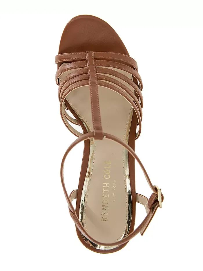 Женские сандалии Celia на платформе с клином Kenneth Cole New York — изображение 4 из 7, коньячный