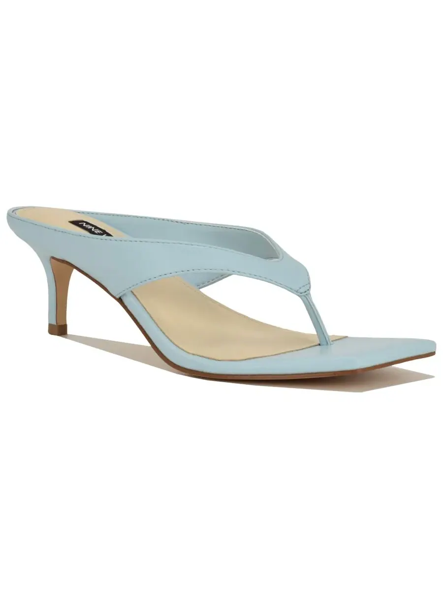 Женские сандалии-стринги Olanna на низком каблуке Nine West