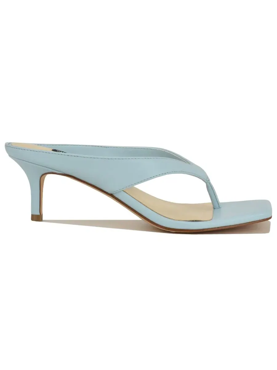 Женские сандалии-стринги Olanna на низком каблуке Nine West — изображение 2 из 5, синий