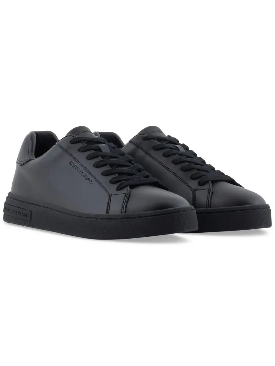 Мужские кожаные кроссовки London на шнуровке A|X Armani Exchange — изображение 1 из 6, черный