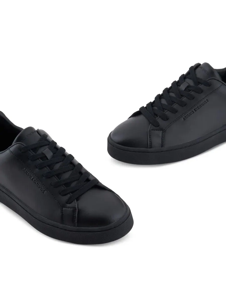 Мужские кожаные кроссовки London на шнуровке A|X Armani Exchange — изображение 5 из 6, черный