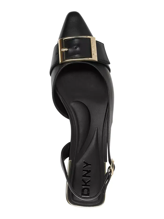 Женские балетки Clemma Buckle Slingback DKNY — изображение 4 из 5, черный