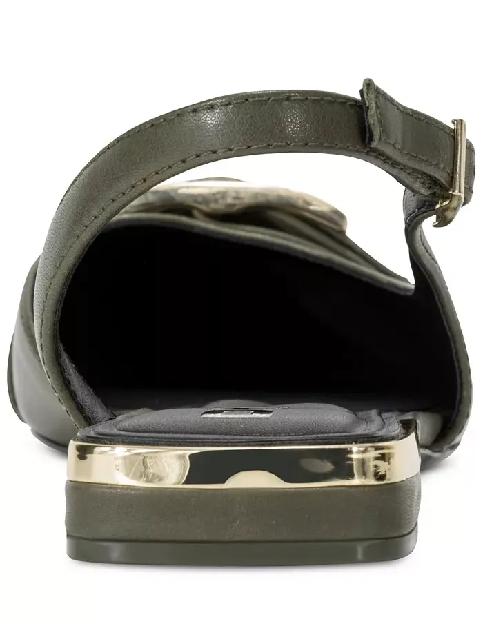 Женские балетки Clemma Buckle Slingback DKNY — изображение 3 из 5, зеленый