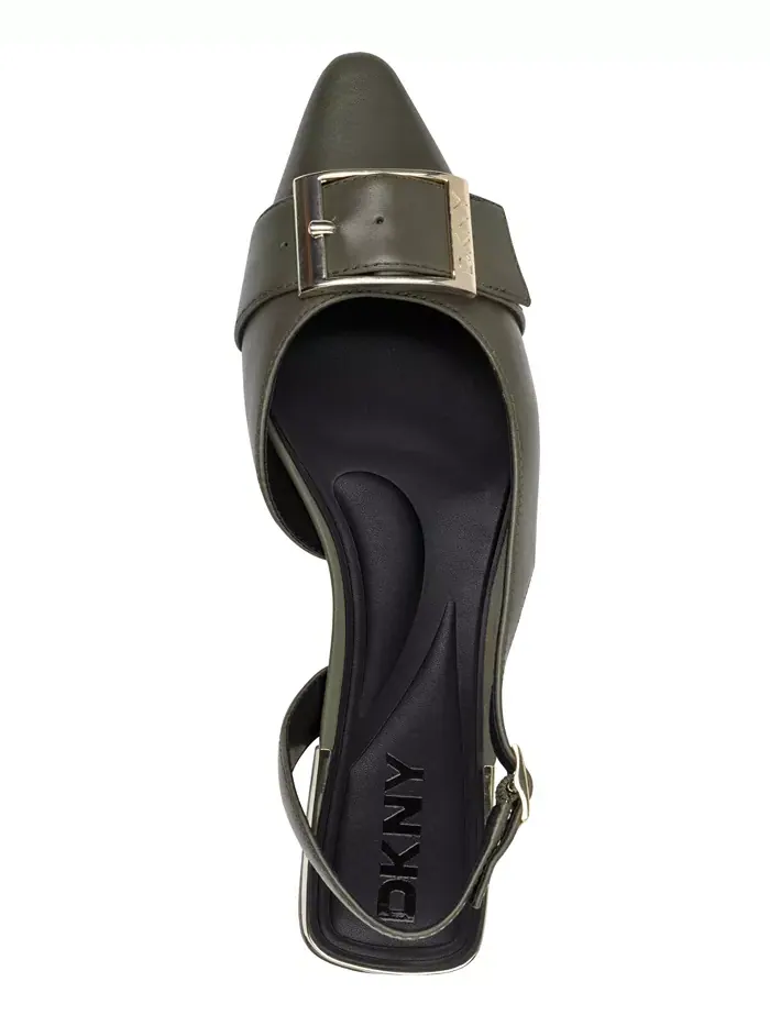 Женские балетки Clemma Buckle Slingback DKNY — изображение 4 из 5, зеленый