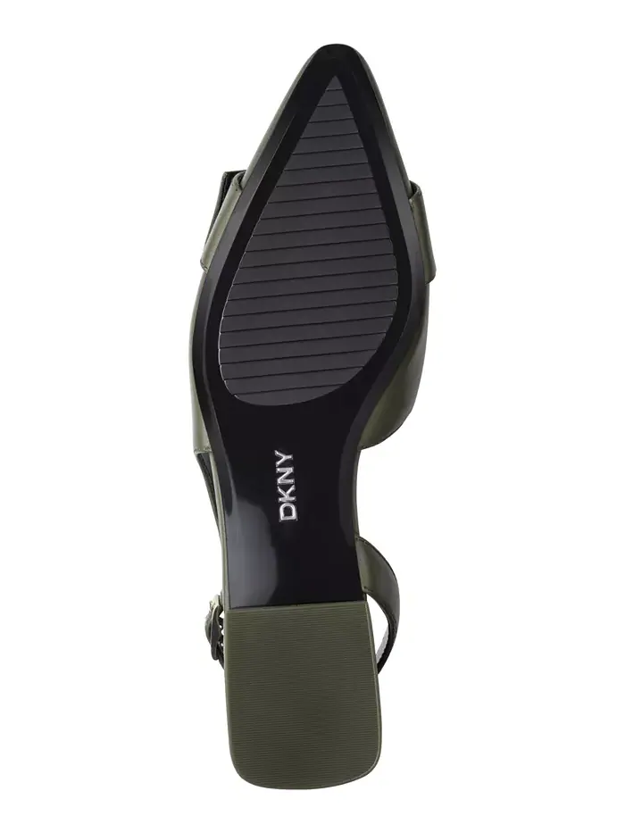 Женские балетки Clemma Buckle Slingback DKNY — изображение 5 из 5, зеленый