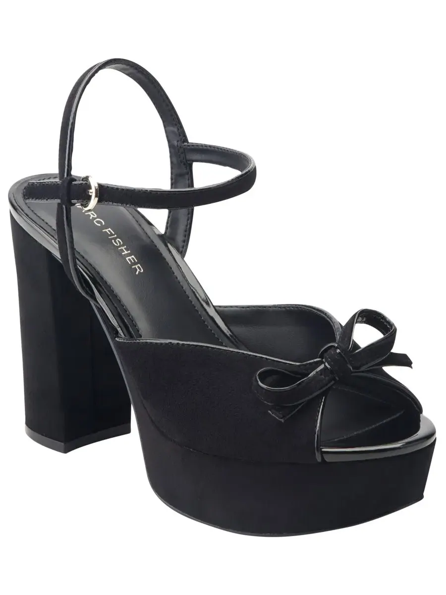 Сандалии Dera Peep Toe Platform High Block Heel Marc Fisher — изображение 1 из 5, черный