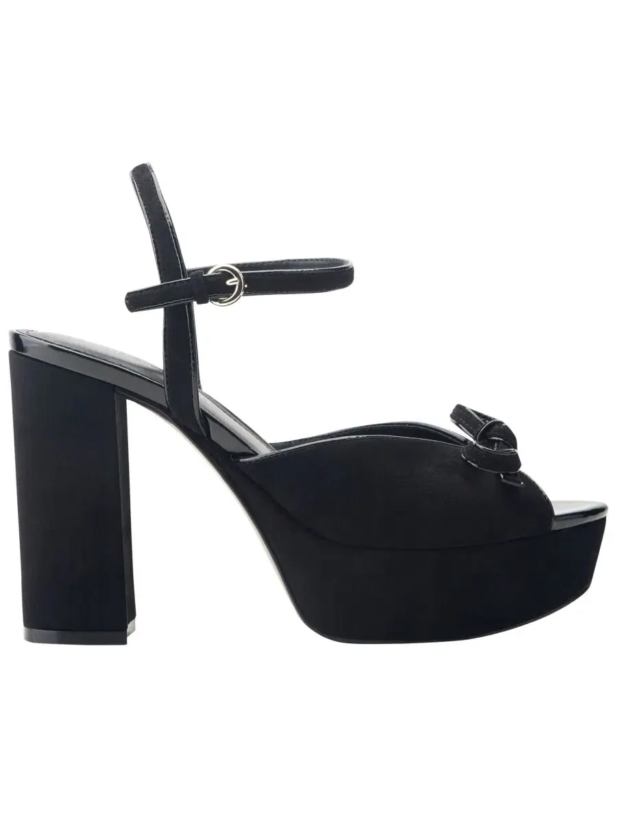 Сандалии Dera Peep Toe Platform High Block Heel Marc Fisher — изображение 2 из 5, черный