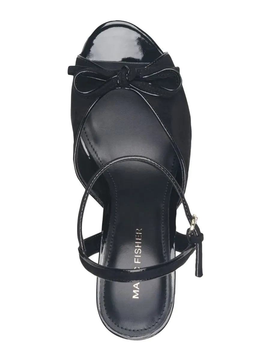 Сандалии Dera Peep Toe Platform High Block Heel Marc Fisher — изображение 4 из 5, черный