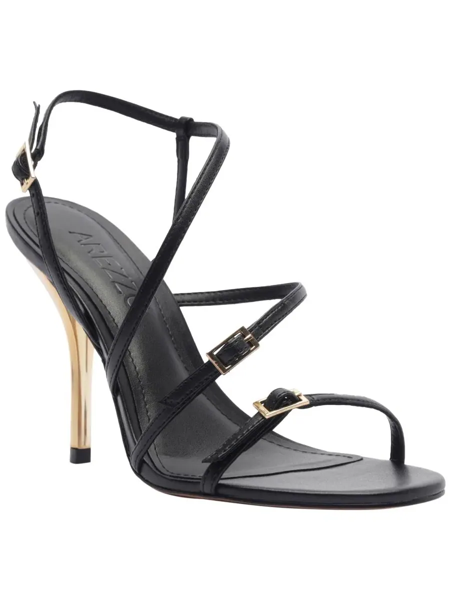 Босоножки на высоком каблуке с пряжкой, модель Lilian High Stiletto Arezzo — изображение 1 из 5, черный