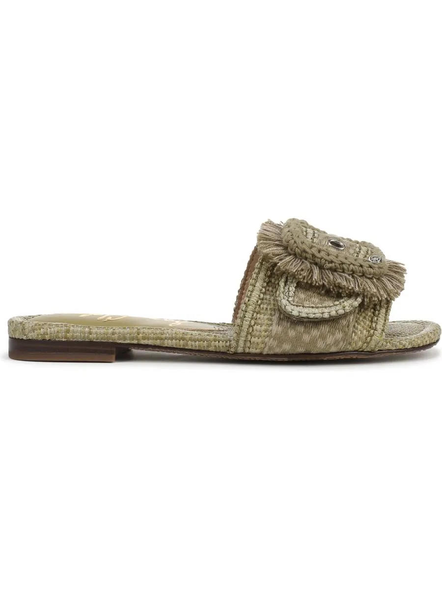 Женские сандалии-шлепанцы Bambi Playa Sam Edelman, Washed Sage Faux Raffia — изображение 2 из 5