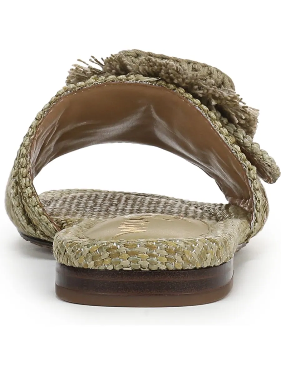 Женские сандалии-шлепанцы Bambi Playa Sam Edelman, Washed Sage Faux Raffia — изображение 3 из 5