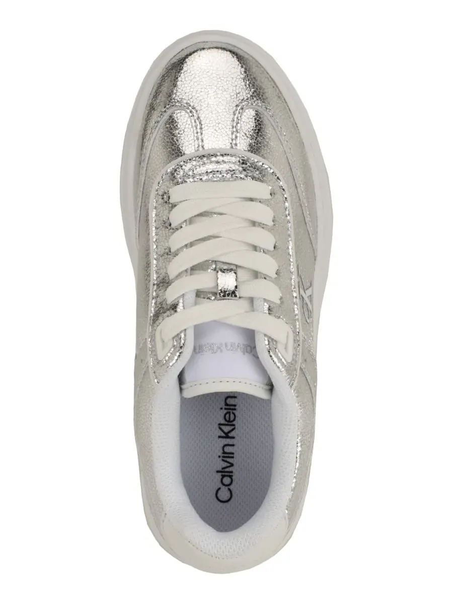 Женские кроссовки Pazquale на шнуровке Calvin Klein, серебро/белый — изображение 4 из 5, серебристый/белый