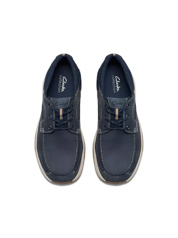 Ботинки мужские Clarks Sailview, с кружевной отделкой — изображение 2 из 21, темно-синий