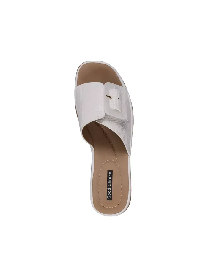 Женские босоножки Teri на платформе с пряжкой GC Shoes — изображение 4 из 5, белый