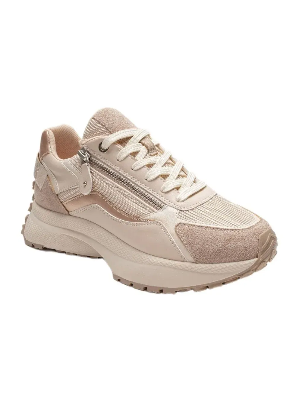 Кроссовки женские с замком и шнуровкой Rocca Zip Prologue Shoes — изображение 1 из 6, бежевый розовый