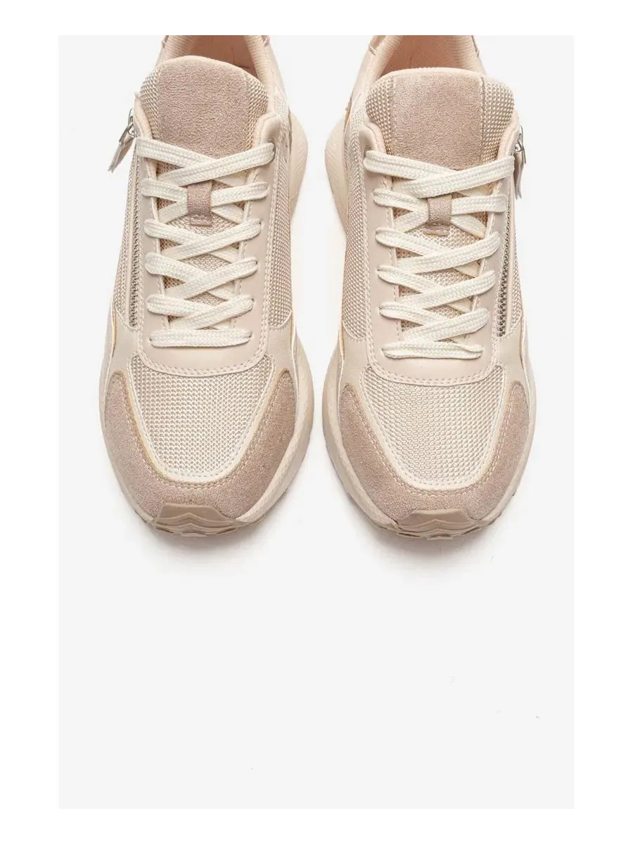 Кроссовки женские с замком и шнуровкой Rocca Zip Prologue Shoes — изображение 3 из 6, бежевый розовый