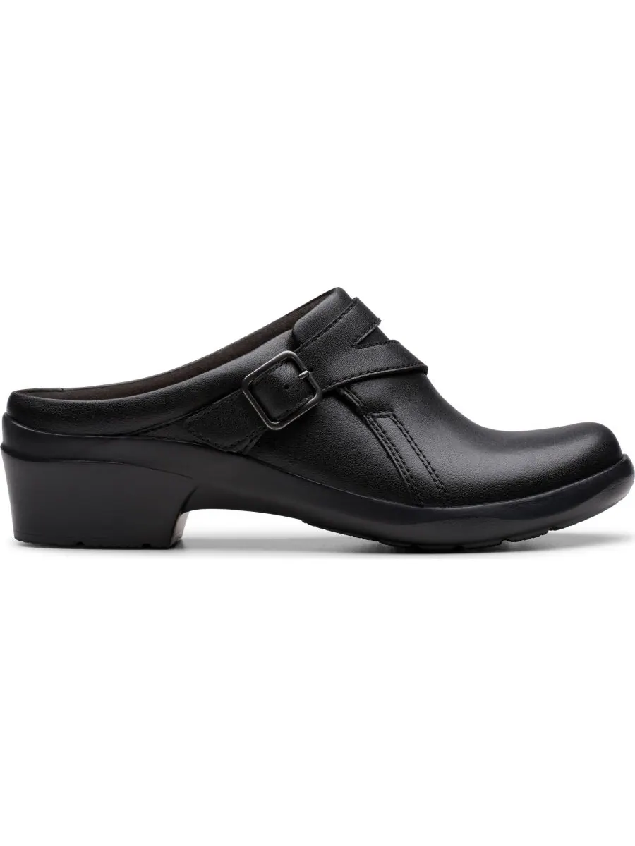 Мюли женские Clarks Angie Braley, кожаные — изображение 2 из 5, черный