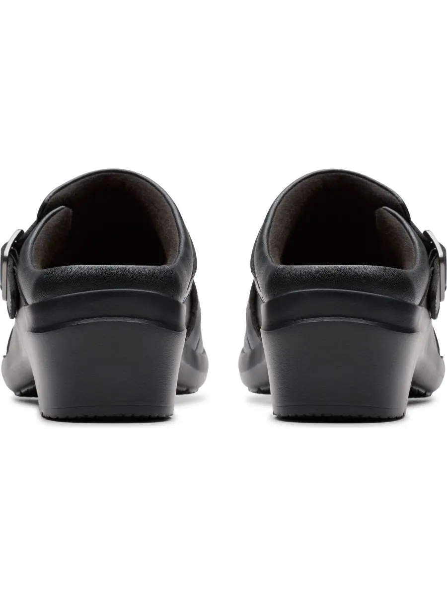Мюли женские Clarks Angie Braley, кожаные — изображение 3 из 5, черный