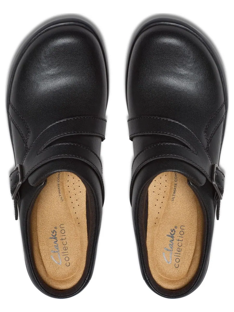 Мюли женские Clarks Angie Braley, кожаные — изображение 4 из 5, черный