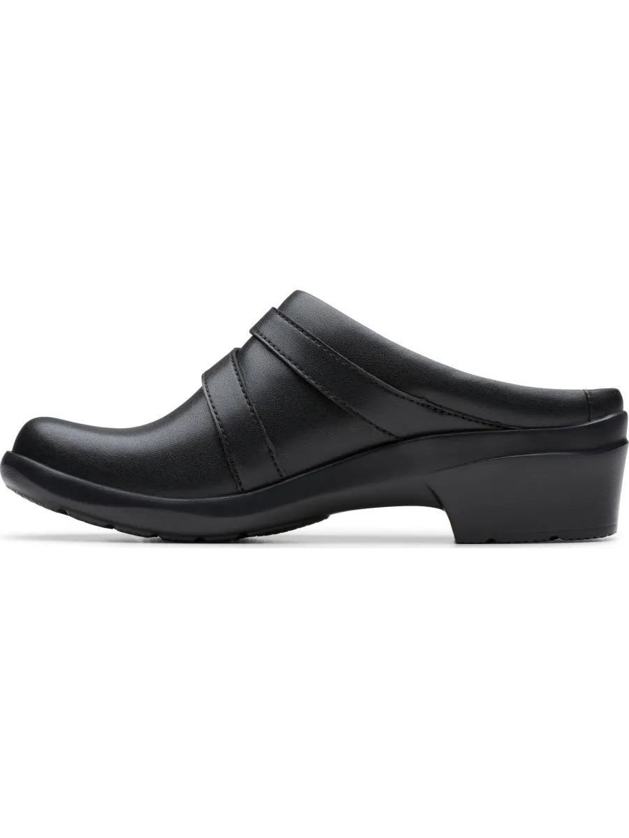 Мюли женские Clarks Angie Braley, кожаные — изображение 5 из 5, черный