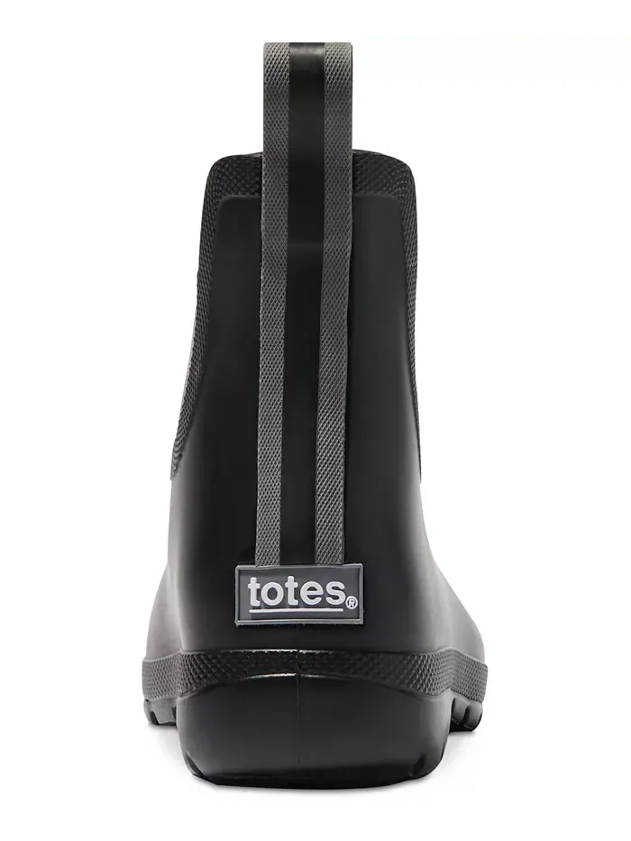 Женские демисезонные резиновые полусапоги Chelsea Ankle Rain Boots Everywear Totes — изображение 3 из 6, черный