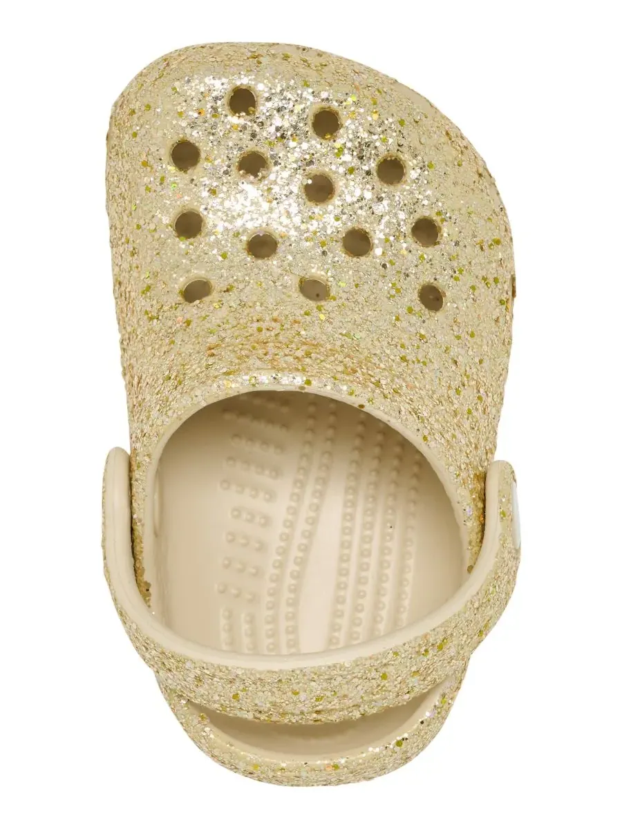 Классические сабо с крупными блестками для девочек от Finish Line Crocs — изображение 4 из 6, песчаник
