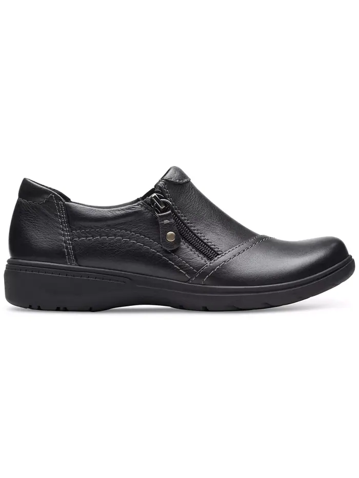 Туфли женские Clarks Carleigh Ray, с круглым носком и боковой молнией — изображение 2 из 5, черный