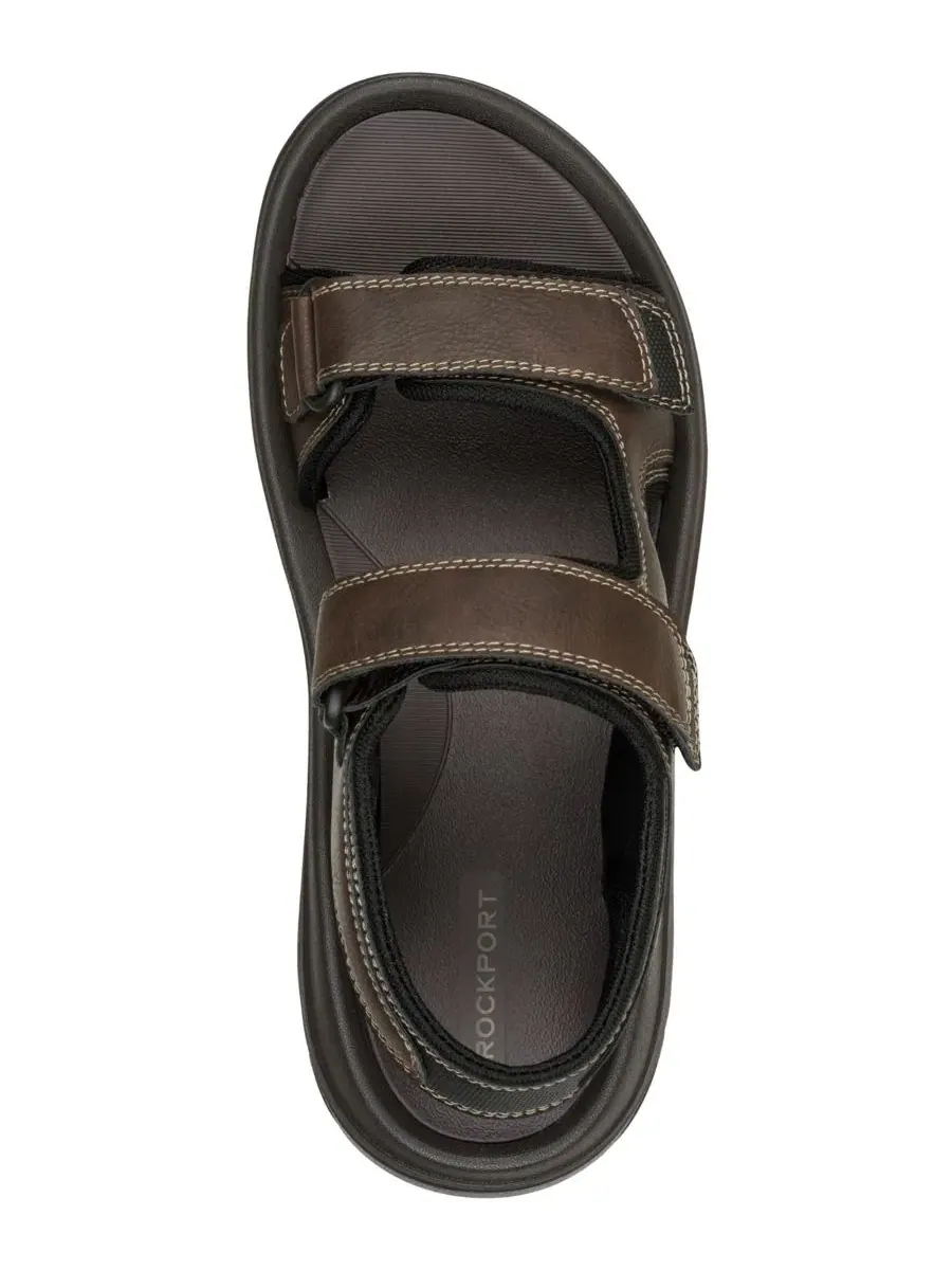 Мужские сандалии Hutch с ремешком через голову Rockport — изображение 4 из 5, коричневый