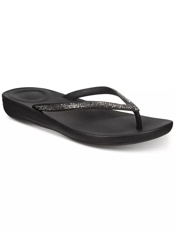 Женские сандалии Iqushion Sparkle Flip-Flop FitFlop — изображение 1 из 5, черный