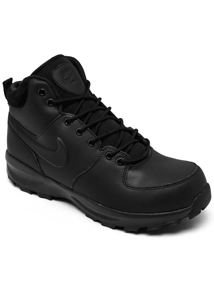 Мужские кожаные ботинки Manoa от Finish Line Nike — изображение 1 из 6, черный