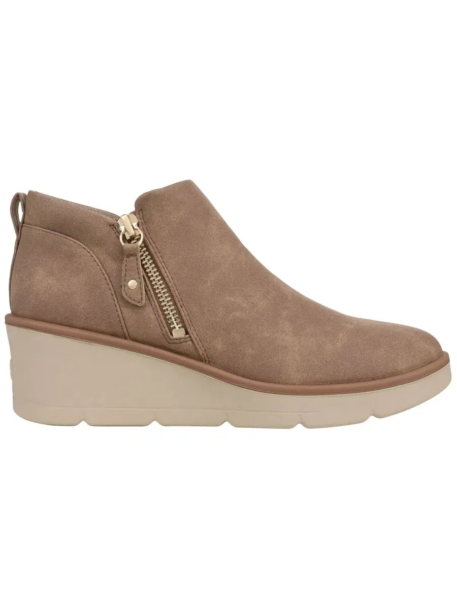 Ботинки-ботильоны с клином Lizzie Cloud Zip Dr. Scholl's, Dark Taupe Faux Leather — изображение 2 из 5
