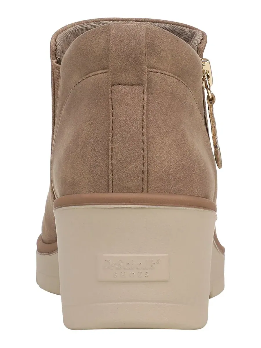 Ботинки-ботильоны с клином Lizzie Cloud Zip Dr. Scholl's, Dark Taupe Faux Leather — изображение 3 из 5