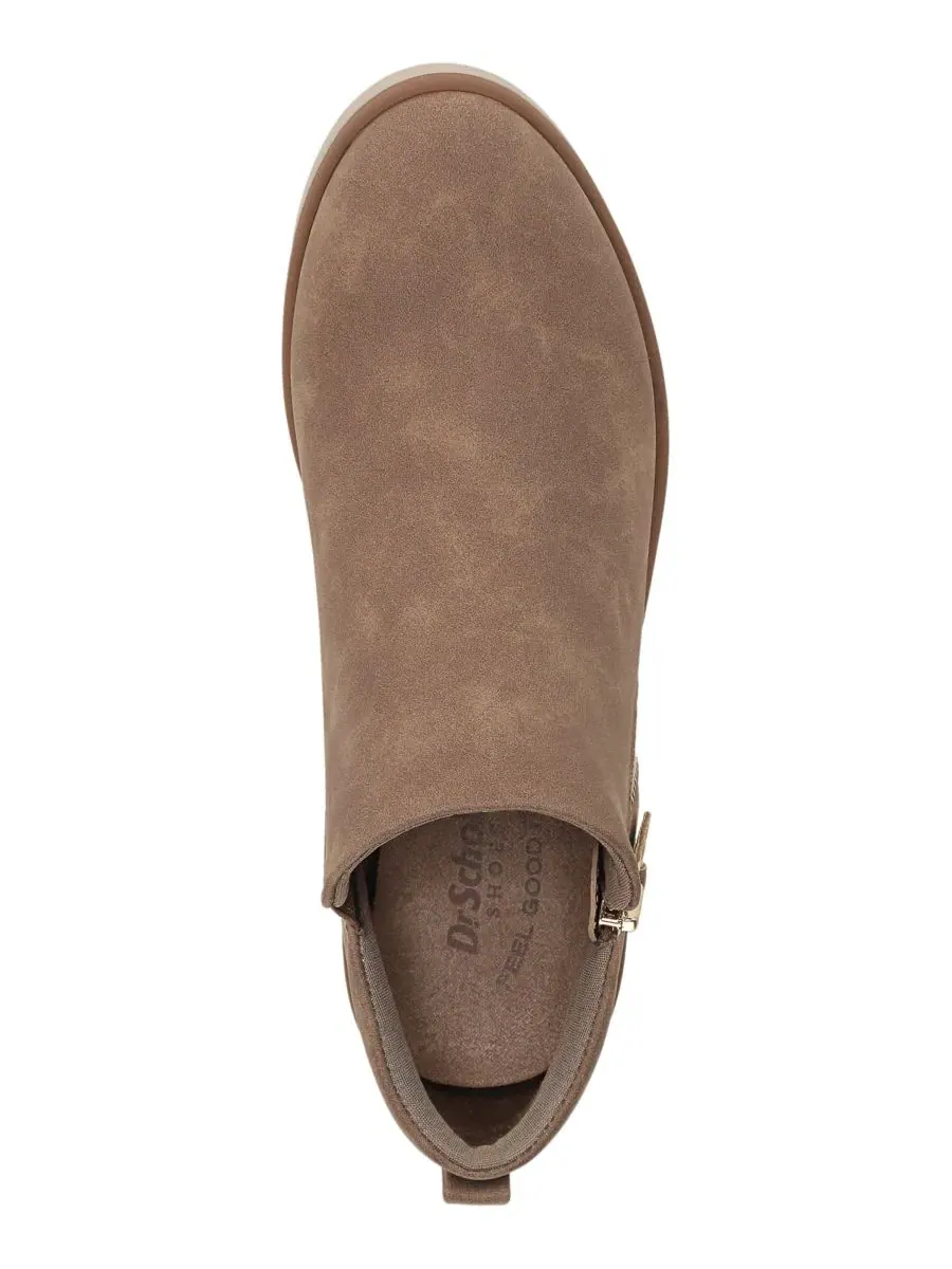 Ботинки-ботильоны с клином Lizzie Cloud Zip Dr. Scholl's, Dark Taupe Faux Leather — изображение 4 из 5