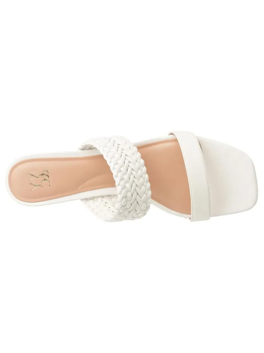 Босоножки на каблуке-рюмочке Gretchen Kitten Heels New & Company — изображение 6 из 7, белый