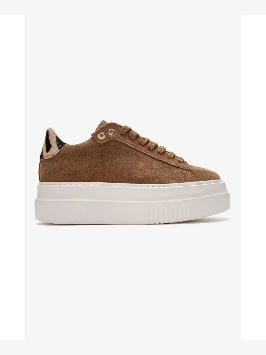 Кеды из замши Nera Leather Forever & Always Shoes — изображение 2 из 6, коньячный