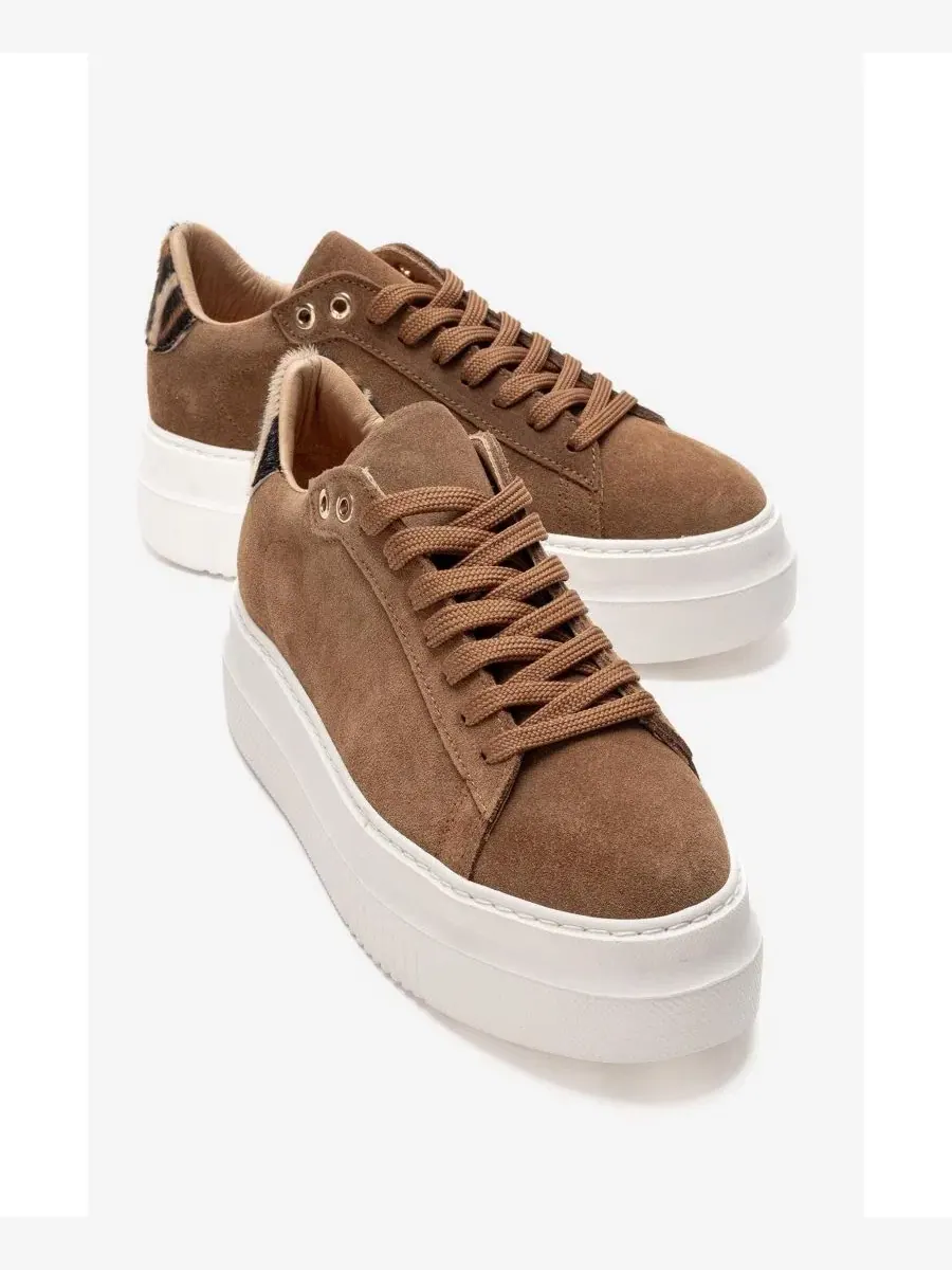 Кеды из замши Nera Leather Forever & Always Shoes — изображение 4 из 6, коньячный